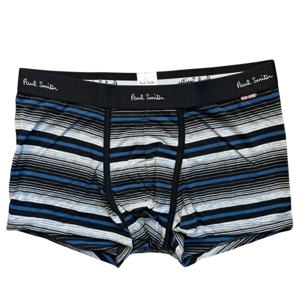 NWT Paul Smith Striped Boxer Brief Trunk Underwear Mens Size XL‎ Blue Gray